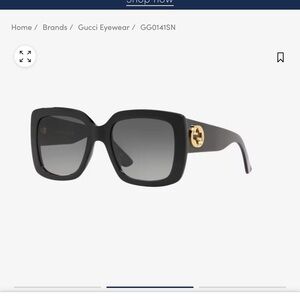 Gucci Black Sunglasses with Gold | no case